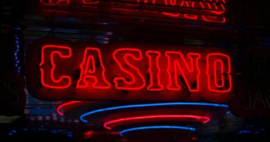 red Casino neon sign turned on photo